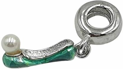 Sahiba Gems Stylish & Cool Shoe Charm Pendant Charm Fits For Bracelets / Anklets / Chain Sterling Silver Beaded Charm