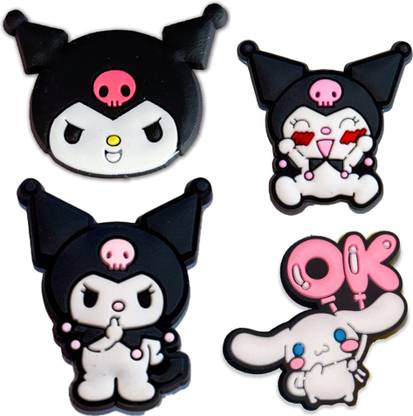 Questsole Kuromi-Themed Shoe Charms Set For Clogs Rubber Shoe Charm