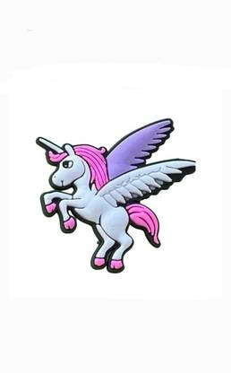 BABOLE C 101_1 Pcs Of Flying Unicorn Rubber Shoe Charm