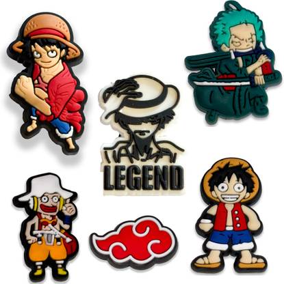 Questsole Luffy Anime Collection Charms Set For Clogs Rubber Shoe Charm