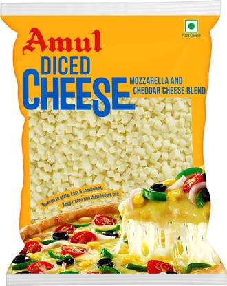 Amul Salty Mozzarella and Cheddar Cheese Diced
