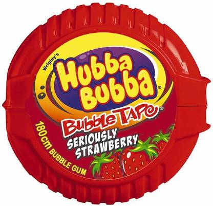 रिगलीज़ Hubba Bubba Seriously स्ट्रॉबेरी च्यूइंग गम