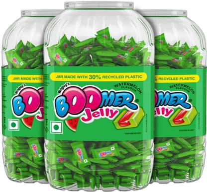 बूमर Jelly Bubble Gum Chewing Gum Jar वॉटरमेलन फ्लेवर च्यूइंग गम