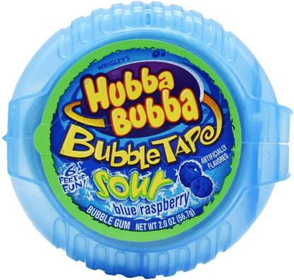Wrigleys Hubba Bubba Sour with Blue Raspberry Flavour Chewing Gum
