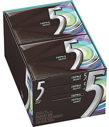 Wrigleys 5 Gum RPM Sugar free Gum 15 Sticks, 46g RPM Chewing Gum