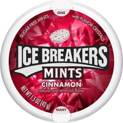 Icebreakers Cinnamon Smooth, Crisp Mints are The Only Mints With Flavour Crystals Cinnamon Chewing Gum