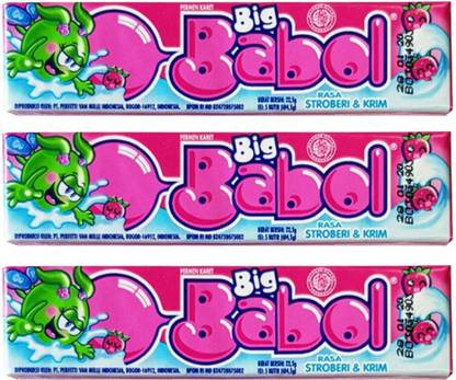 Big Babol Chewing Gum Strawberry Flavour Strawberry Chewing Gum