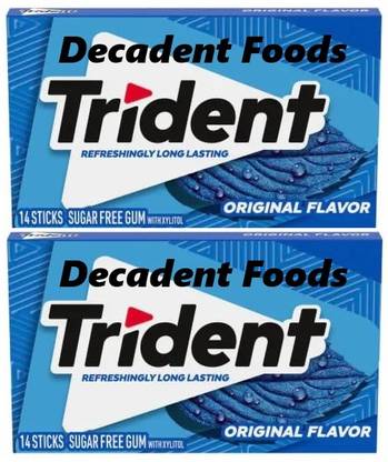 Decadent Foods Trident Sugar Free Gum | Original Flavour Chewing Gum