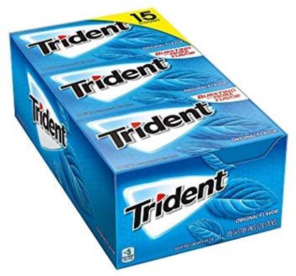 Decadent Foods Trident Original Flavor Sugar Free Gum Original Chewing Gum