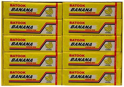 batook BANANA FLAVOR 5 STICK CHEWING GUM BOX IMPORTED BANANA Chewing Gum