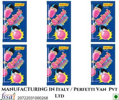 Big Babol Filifolly Gum Cotton Candy Bubble Gum (IMPORTED FROM INDONESIA) (Pack Of 6) Tutti Fruti Chewing Gum