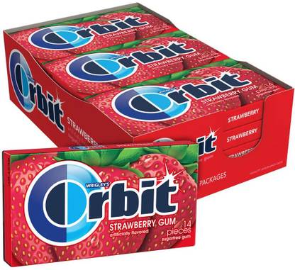 Wrigleys Orbit Sugarfree Gum Delicious Strawberry Flavor Give You a Clean & Fresh Feeling Strawberry Chewing Gum