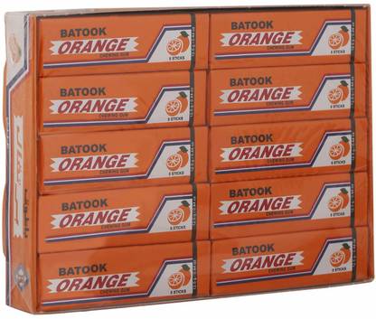 batook ORANGE 5 STICK IMPORTED CHEWING GUM ( 5 STICK X 20 X 2.5G ) ORANGE Chewing Gum