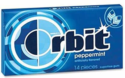 ORBIT Wrigleys Sugar Free Peppermint Chewing Gum