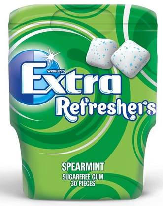 Wrigleys Extra Refreshers Spearmint | Sugarfree Gum 30 Pieces | Spearmint Chewing Gum