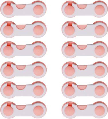 SYGA Baby Safety Cabinet Locks Pink_12 Pcs Child Safety Latch Lock