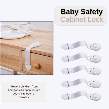 Life Zest Kids Safety Locks – Baby Proof Furniture, Cupboards & Doors (5 pcs) Child Safety Strap Lock