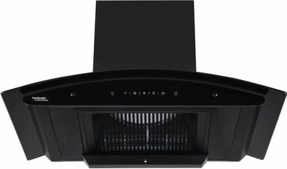 Hindware Divina 90 Cm Wall Mounted Chimney , Filter-less Auto Clean Wall Mounted Black 1200 CMH Chimney