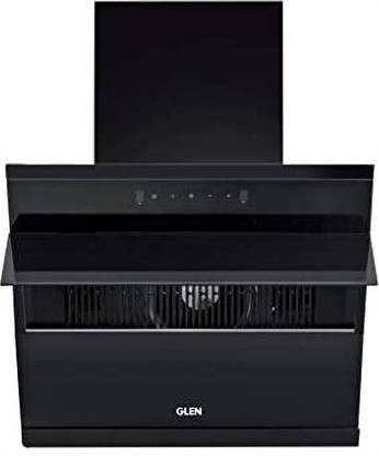 Glen 6073 Glass Filterless Chimney With Touch Controls With Motion Sensor, 60cm Auto Clean Wall Mounted Black 1200 CMH Chimney