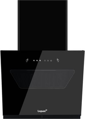 LIVPURE Drift-60 Auto Clean Wall Mounted Black 1350 CMH Chimney