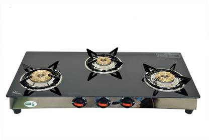Kraft Italy MARIA NON -AUTO 3 BURNER GAS STOVE Glass Manual Gas Stove