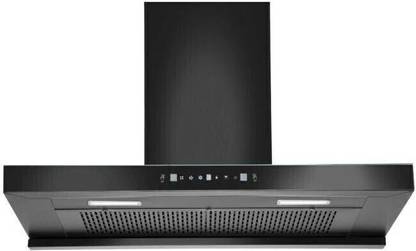 Hindware DARCIA 90CM 1200 CMH ( LAUNCH YEAR 2022 ) WITH MOTION SENSOR Auto Clean Wall Mounted BLACK 1200 CMH Chimney