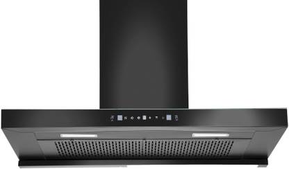 Hindware Smart Appliances Tayla 90 Auto Clean | Maxx Technology | T-Shape | Filterless | Touch Control | Motion Sensor | 5 Years Motor Warranty | Energy Efficient LED Light | Powerful Suction | Wall Mounted Black 1300 CMH Chimney