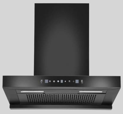 Hindware DARCIA 60CM 1200CMH ( LAUNCH YEAR 2022 ) WITH MOTION SENSOR AND TOUCH CONTROL Auto Clean Wall Mounted BLACK 1200 CMH Chimney