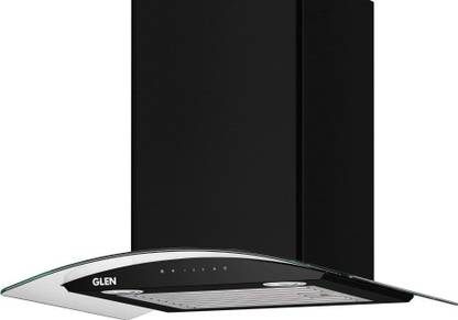 Glen CH-6063BLAC60 Auto Clean Wall Mounted Black 1200 CMH Chimney
