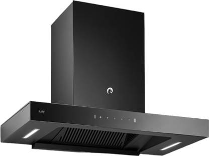 Kaff CASTO DX DHC 75 | Gesture Control | Filterless Dry Heat Auto Clean Wall Mounted Black 1250 CMH Chimney