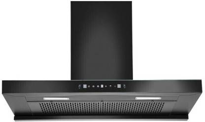 Hindware DARCIA 90CM 1200 CMH ( LAUNCH YEAR 2022 ) WITH MOTION SENSOR Auto Clean Wall Mounted BLACK 1200 CMH Chimney
