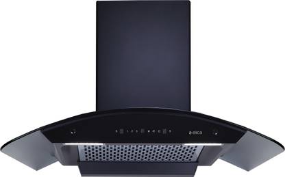 Elica WDFL PLUS HAC LTW 90 MS NERO Auto Clean Wall Mounted Black 1500 CMH Chimney