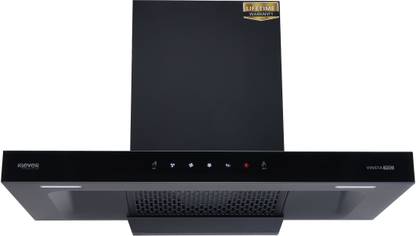 Klever Vinsta Pro 90 Auto Clean Wall Mounted Black 1400 CMH Chimney