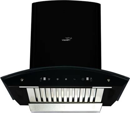 V-Guard A10 BL140 Auto Clean 60cm |Push Button Control Wall Mounted Black 1200 CMH Chimney
