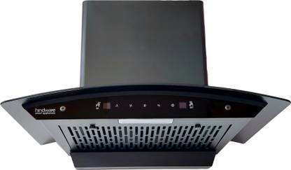 Hindware EVITA 60 | Suction:1200 m³/hr* | Filterless | 3 Speed Gesture Control | Auto Clean Wall Mounted BLACK 1200 CMH Chimney