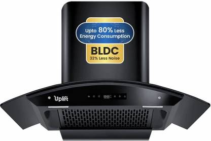 Uplift Paradise 75 BLDC Silent Auto Clean Wall Mounted Black 1550 CMH Chimney