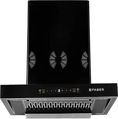 FABER HOOD BONITO 3D IN HC SC FL BK 75 Auto Clean T-Shape 75cm| Touch & Gesture Control| Autoclean| Filterless|Powerful 3 Way Suction| Low Noise Wall Mounted BLACK 1250 CMH Chimney