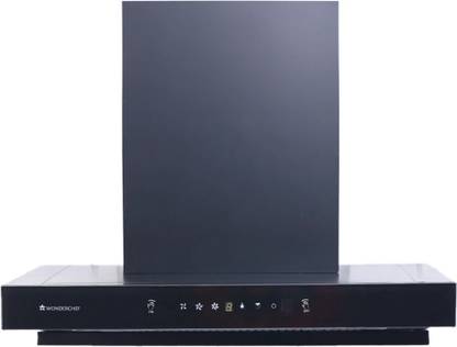 WONDERCHEF Ruby Sleek 60CM Auto Clean Wall Mounted Black 1400 CMH Chimney