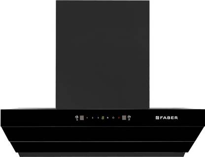 FABER HOOD ARTEMIS IN HC SC FL BK 90 Auto Clean Semi Inclined | Touch & Gesture Control | Autoclean| Powerful Suction |Filterless Technology| Low Noise Wall Mounted BLACK 1200 CMH Chimney