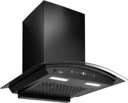 Kaff MAINZ DHC 75| Filter Less | Dry Heat Auto Clean Wall Mounted Black 1180 CMH Chimney