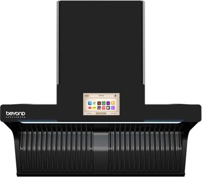 Beyond Appliances Orion 90cm Android Chimney Auto Clean Filterless |Smart Screen & Speaker | Touch Control | Android Chimney Wall Mounted Black 1600 CMH Chimney