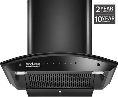 Hindware CELESIA 60CM 1500CMH AUTOCLEAN CHIMNEY WITH MOTION SENSOR ( LAUNCH YEAR 2023 ) Auto Clean Wall Mounted BLACK 1500 CMH Chimney