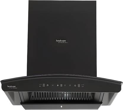 Hindware ZINNIA BLK 60 | MaxX SILENCE CHIMNEY | Filterless | 32% Less Noise | Auto Clean Wall Mounted Black 1350 CMH Chimney