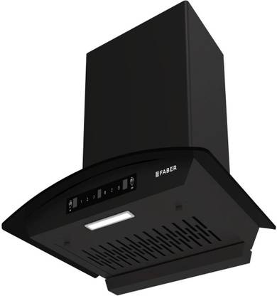 FABER HOOD VENICE IN HC SC FL BK 60 Auto Clean Wall Mounted Black 1200 CMH Chimney