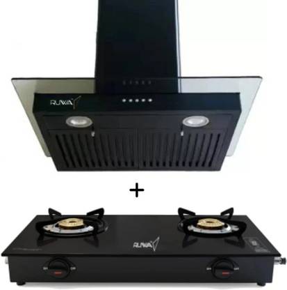 RUWA FG NOIR + LCG2 COMBO Wall Mounted Black 800 CMH Chimney