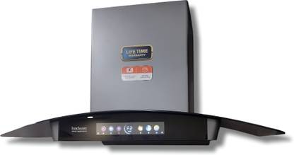 Hindware RAYLENE 90 | Filterless Technology | MaxX Suction 1700 m³/hr* | BLDC Motor | Auto Clean Wall Mounted GREY 1700 CMH Chimney