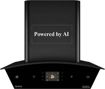 Beyond Appliances Arista 60cm AI Chimney Filter-Less Auto Clean Wall Mounted Black 1408 CMH Chimney