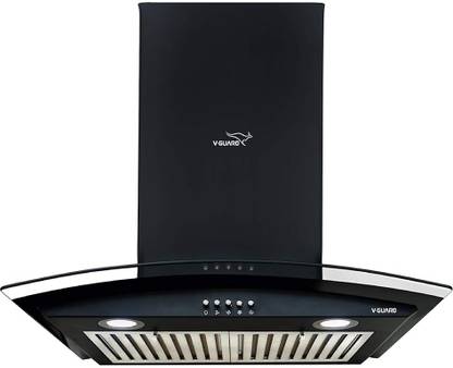 V-Guard MG20 60cm| Push Button Control Wall Mounted Black 1100 CMH Chimney