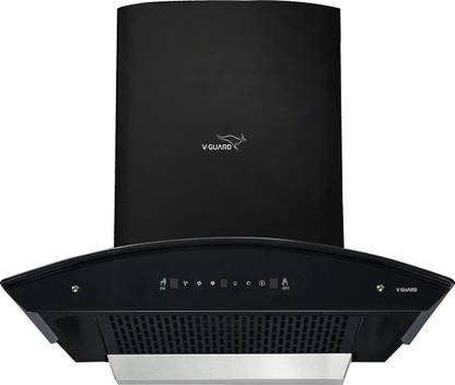 V-Guard X10 BL180 Auto Clean 60cm |Touch & Gesture Control Wall Mounted Black 1350 CMH Chimney
