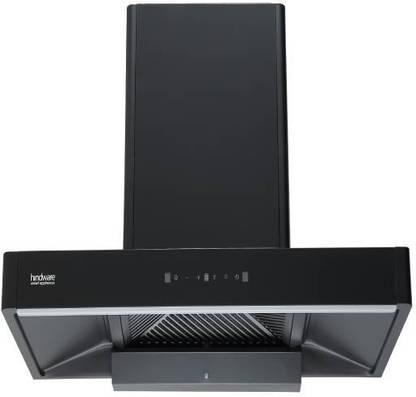 Hindware OPTIMUS BLK 90 Auto Clean Wall Mounted black 1400 CMH Chimney